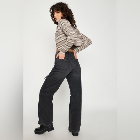 Garage Street Wide Leg Jean - Black Destructed size 00 - Picture 3 of 13